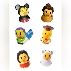 NWT-Disney x Just Play 3” Rubber Duck, Mickey, Belle, Buzz, Woody, Moana, OR Pua